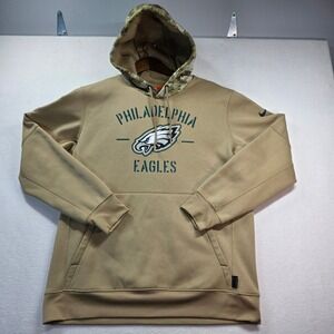 Nike Mens NFL On Field Philadelphia Eagles Salute to Service Hoodie L AT6744-297